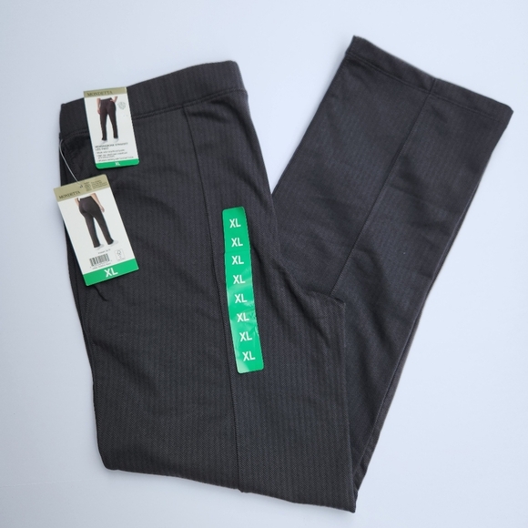 NWT Mondetta Gray Straight Leg Pants with Elastic Waistband Size XL Side Pockets - Picture 4 of 12